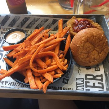 The Works - Fire in the hole with sweet potato fries - Burgers Near Me - Niagara Falls, Ontario The Works - Fire in the hole with sweet potato fries - Burgers Near Me - Niagara Falls, Ontario