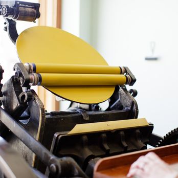 Iron Leaf Press - Our 1919 antique printing press that we use for all our paper goods. - Printing Services Near Me - Mount Vernon, Iowa