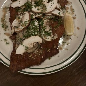Alpino - WIENERSCHNITZEL BREADED VEAL CUTLET + MOREL RAHMSAUCE + PICKLED MUSTARD SEEDS - German Near Me - Detroit, Michigan