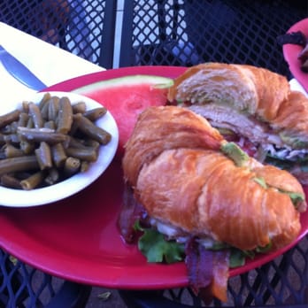 Gracie's - Club Croissant with side of green beans - Barbeque Near Me - Vallejo, California