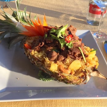 Restaurant SalaThai - main dish served in a pine apple - Thai Near Me - Lausen, BL