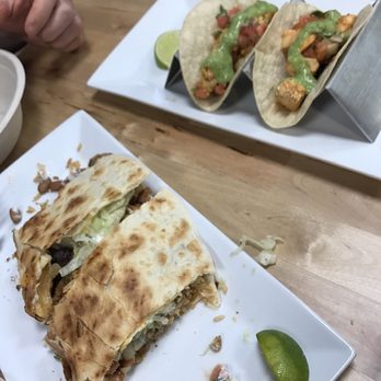 The NexMex Thing - Quesadilla and fish tacos. - Mexican Near Me - Peabody, Massachusetts