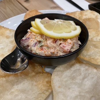 Fuji at Assembly - Salmon Wonton Chips - Sushi Bars Near Me - Somerville, Massachusetts Fuji at Assembly - Salmon Wonton Chips - Sushi Bars Near Me - Somerville, Massachusetts