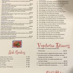 Mi Casita Mexican Restaurant - Menu