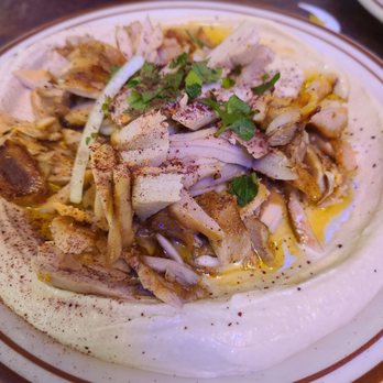Majeed Mediterranean Restaurant - Humus with chicken - Mediterranean Near Me - St. Louis, Missouri Majeed Mediterranean Restaurant - Humus with chicken - Mediterranean Near Me - St. Louis, Missouri