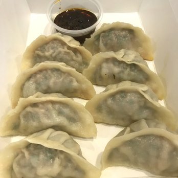 Mayflower Dumpling Express - House Dumpling (pan fried) turn out kind hybrid pan fried and steamed. I actually like the filling and the skin - Dim Sum Near Me - Anaheim, California Mayflower Dumpling Express - House Dumpling (pan fried) turn out kind hybrid pan fried and steamed. I actually like the filling and the skin - Dim Sum Near Me - Anaheim, California