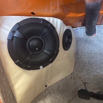 Bristol Sound - wrap job on kick panels with fabric thag was supposed to be on sub cover and amp box - Car Stereo Installation Near Me - Santa Ana, California Bristol Sound - wrap job on kick panels with fabric thag was supposed to be on sub cover and amp box - Car Stereo Installation Near Me - Santa Ana, California