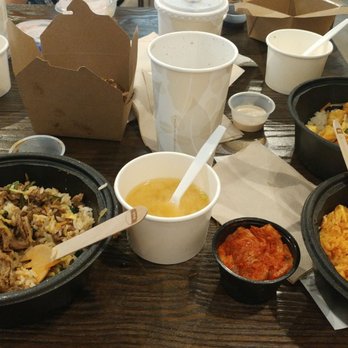 Bab Cafe - Bulgogi traditional bi bim bab, broth, side of kimchi, kimchi fried rice, fried tofu bi bim bab, spicy mayo sauce. - Korean Near Me - Reno, Nevada Bab Cafe - Bulgogi traditional bi bim bab, broth, side of kimchi, kimchi fried rice, fried tofu bi bim bab, spicy mayo sauce. - Korean Near Me - Reno, Nevada