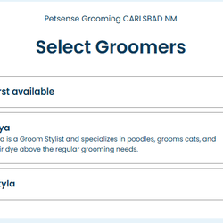 Petsense - Description of groomers