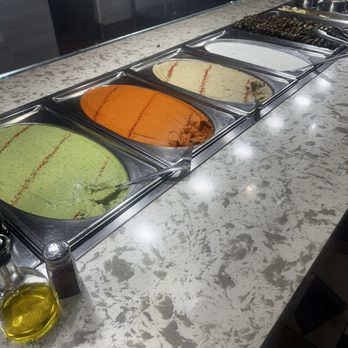 Dimassi's Mediterranean Buffet - Various hummus and baba ghanoush - Mediterranean Near Me - Cerritos, California Dimassi's Mediterranean Buffet - Various hummus and baba ghanoush - Mediterranean Near Me - Cerritos, California