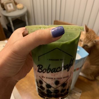Bobacraft Cafe - Strawberry milk and matcha. Sooooo good minus the boba. - Bubble Tea Near Me - Alhambra, California