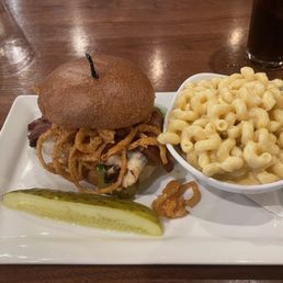 Grilled Hot Honey Chicken Sandwich Mac and Cheese Pasta