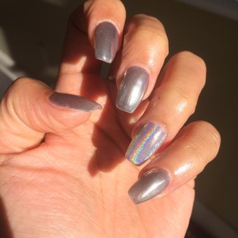 Nails By Lisa - Chrome and holo accent nail done by Terri, Ryan, and Holly. - Nail Salons Near Me - Pacifica, California