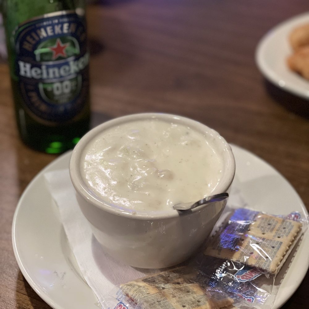 Jim Shaw's Restaurant - Clam chowder - good bones, easy and quick starter if you're hungry. They do offer Heineken 0.0 (NA beer). - Seafood Near Me - Macon, Georgia Jim Shaw's Restaurant - Clam chowder - good bones, easy and quick starter if you're hungry. They do offer Heineken 0.0 (NA beer). - Seafood Near Me - Macon, Georgia