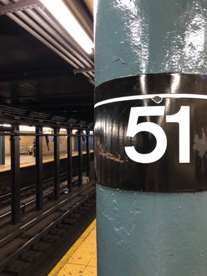 MTA - 51 Street Downtown Subway Station, [400 - 799] Lexington Ave