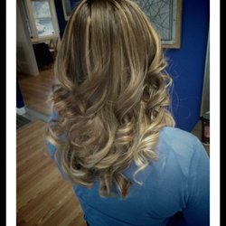 Justin Brian Salon - Bayalage with soft loose curls