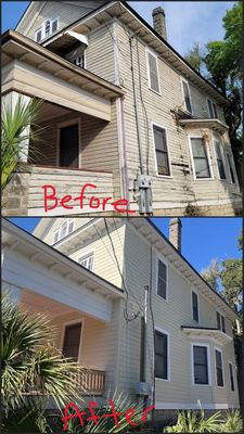 Siding Remodel 2024 - We transformed this old rotting wood house with new James Hardie fiber cement siding with a lifetime warranty!