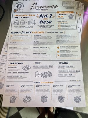 Menu photo 1 Rosemarie's Buns and Brews Encinitas, CA Menu photo 1 Rosemarie's Buns and Brews Encinitas, CA