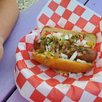 Island Dawg - Jamaican dog - New American Near Me - Chincoteague, Virginia