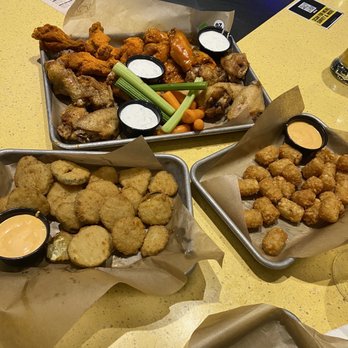 Buffalo Wild Wings - Fried pickles, 20 pc traditional wings, tots - Chicken Wings Near Me - Dublin, California Buffalo Wild Wings - Fried pickles, 20 pc traditional wings, tots - Chicken Wings Near Me - Dublin, California
