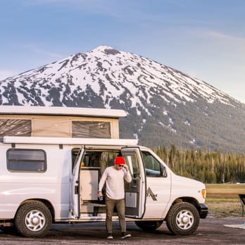 ROAMERICA - "First time setting up the van and 30 seconds later were sitting around having our first beer!" - @kolekrieger - RV Rental Near Me - Hood River, Oregon ROAMERICA - "First time setting up the van and 30 seconds later were sitting around having our first beer!" - @kolekrieger - RV Rental Near Me - Hood River, Oregon