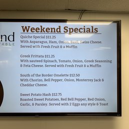 Specials of the day Specials of the day
