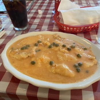 Bruno's - Chicken Piccata. Drowned in sauce but the chicken was dry. Though the sauce was very good. Very American sized portion. - Italian Near Me - Santa Monica, California Bruno's - Chicken Piccata. Drowned in sauce but the chicken was dry. Though the sauce was very good. Very American sized portion. - Italian Near Me - Santa Monica, California