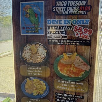 El Ta-Cotorro Norteño - Menu - Mexican Near Me - Houston, Texas