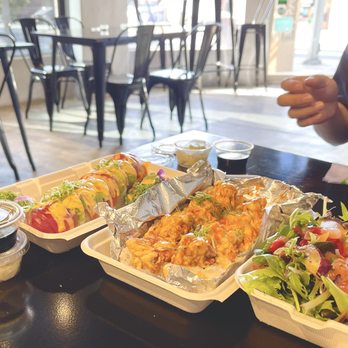 Take Sushi - Spicy in & Out Roll, Volcano Roll & House Salad - Japanese Near Me - Los Angeles, California Take Sushi - Spicy in & Out Roll, Volcano Roll & House Salad - Japanese Near Me - Los Angeles, California