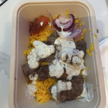 Pineapple Robot - Build your own bowl, yellow rice , steak, Tzatziki sauce - Tiki Bars Near Me - Lahaina, Hawaii Pineapple Robot - Build your own bowl, yellow rice , steak, Tzatziki sauce - Tiki Bars Near Me - Lahaina, Hawaii