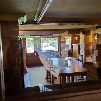 Frank Lloyd Wright’s Martin House - Picture of dining room taken from outside, no pictures allowed inside - Museums Near Me - Buffalo, New York