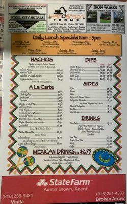 Menu photo 1 Los Garcia's Mexican Restaurant Langley, OK Menu photo 1 Los Garcia's Mexican Restaurant Langley, OK