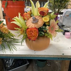 Gainer's Florist - Thanksgiving Arrangement pumpkin