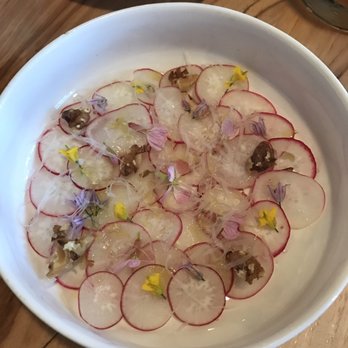 Wolf's Ridge Brewing - Radish dish a part of the tasting menu - Breweries Near Me - Columbus, Ohio
