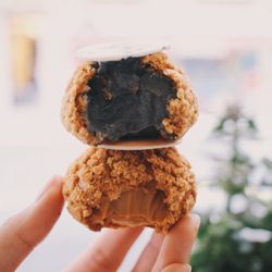 CHOU - inside of the Black Sesame & Caramel Buree Sale Chou (2,80 each)