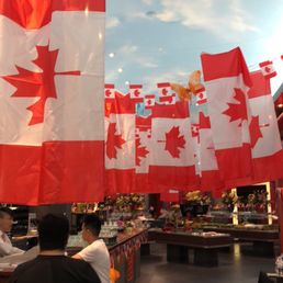 Mandarin during its Canada month celebrations! They had food that showed their Canadian pride