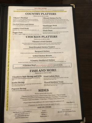 Menu photo 2 Southern Charm Restaurant Blue Ridge, GA Menu photo 2 Southern Charm Restaurant Blue Ridge, GA