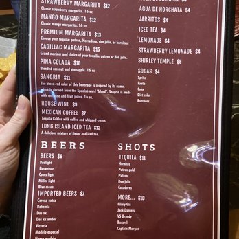 Casa Guerrero - Drink menu - Mexican Near Me - Lynnwood, Washington