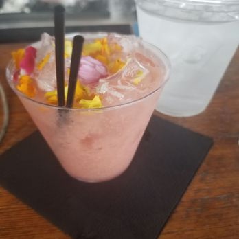Watermark - Secret Garden Cocktail ($14) - Gin, Creme De Violetta, Guava + Lavender Bitters - Cocktail Bars Near Me - New York, New York