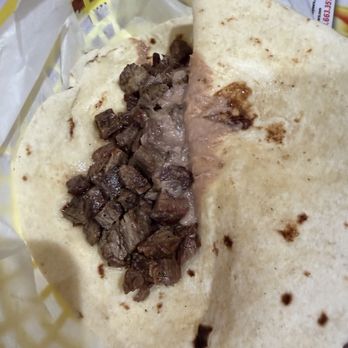 Laredo Taqueria - Fajita steak taco w beans - Mexican Near Me - Houston, Texas