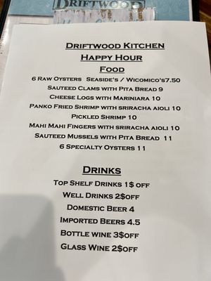 Menu photo 8 Driftwood Kitchen Virginia Beach, VA