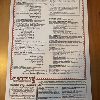 Kachka - Menu - Russian Near Me - Portland, Oregon