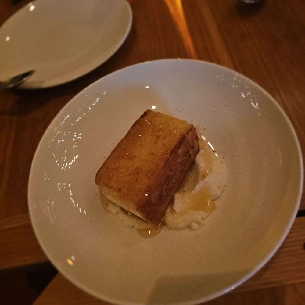 Huset Nyc - Toasted Brioche Bread- Goat cheese emulsion, organic pure honey, chili powder. $16. Good - Mexican Near Me - New York, New York Huset Nyc - Toasted Brioche Bread- Goat cheese emulsion, organic pure honey, chili powder. $16. Good - Mexican Near Me - New York, New York