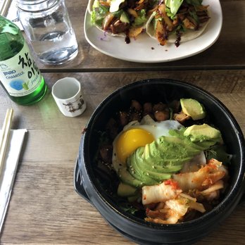 GoldinBlack - Sizzling bibimbap escape and Korean spicy pork tacos. Add avocado and kimchi to everything! You won't regret. - Sandwiches Near Me - Seattle, Washington GoldinBlack - Sizzling bibimbap escape and Korean spicy pork tacos. Add avocado and kimchi to everything! You won't regret. - Sandwiches Near Me - Seattle, Washington
