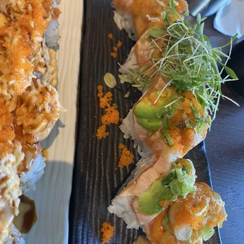 Fish On Fire - Mafia 4/5 Fatty salmon and micro greens were delish. Unique flavor. - Sushi Bars Near Me - Suisun City, California Fish On Fire - Mafia 4/5 Fatty salmon and micro greens were delish. Unique flavor. - Sushi Bars Near Me - Suisun City, California