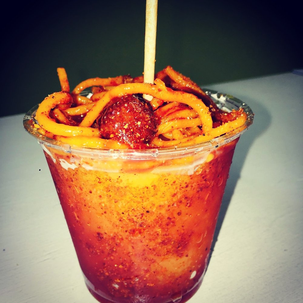 TiRi Bionicos - Mangoneada $2.50 It is a frozen mango popsicle topped off with salsaghetti and chamoy Perfect for this hot weather! - Juice Bars & Smoothies Near Me - Rosemead, California TiRi Bionicos - Mangoneada $2.50 It is a frozen mango popsicle topped off with salsaghetti and chamoy Perfect for this hot weather! - Juice Bars & Smoothies Near Me - Rosemead, California