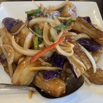 Happy Bee Kitchen - Spicy Eggplant in Hot Garlic Sauce - Chinese Near Me - Artesia, California Happy Bee Kitchen - Spicy Eggplant in Hot Garlic Sauce - Chinese Near Me - Artesia, California
