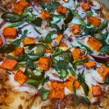 Twisted Pizza & Curries - Paneer Tikka Pizza - Pizza Near Me - Richmond, Texas Twisted Pizza & Curries - Paneer Tikka Pizza - Pizza Near Me - Richmond, Texas