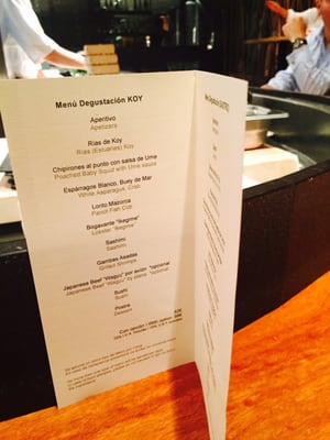 Menu photo 1 Koy Shunka Barcelona, B