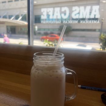 AMS Cafe - Orchata, this is a homemade beverage made of rice, cinnamon spices serve on a glass ...!! - Sandwiches Near Me - White Plains, New York AMS Cafe - Orchata, this is a homemade beverage made of rice, cinnamon spices serve on a glass ...!! - Sandwiches Near Me - White Plains, New York